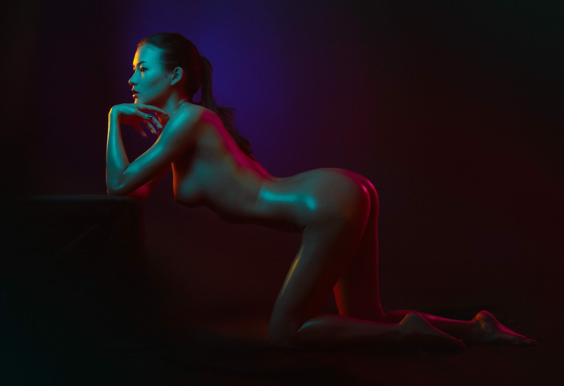 Editorial nude photograph of model Madina from the 'Madina – Premium Magazine Editorial' series by photographer Étienne Delorme – image 06