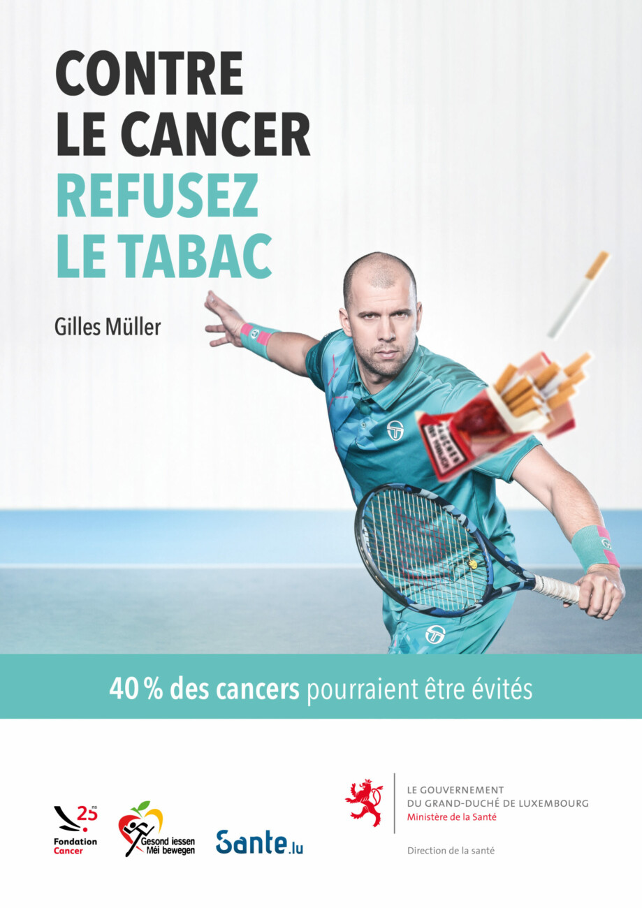 Advertising photograph from the 'Anti-cancer campaign Luxembourg Ministry of Health' series by photographer Étienne Delorme