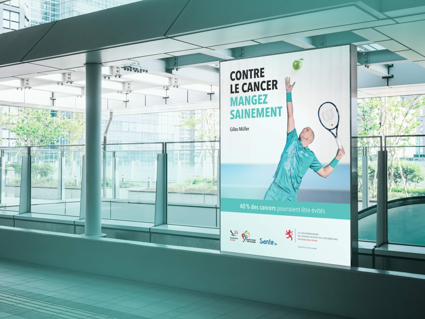 Photograph 'Gilles Muller_Campagne2019_Cancer_Mockup2' by Étienne Delorme